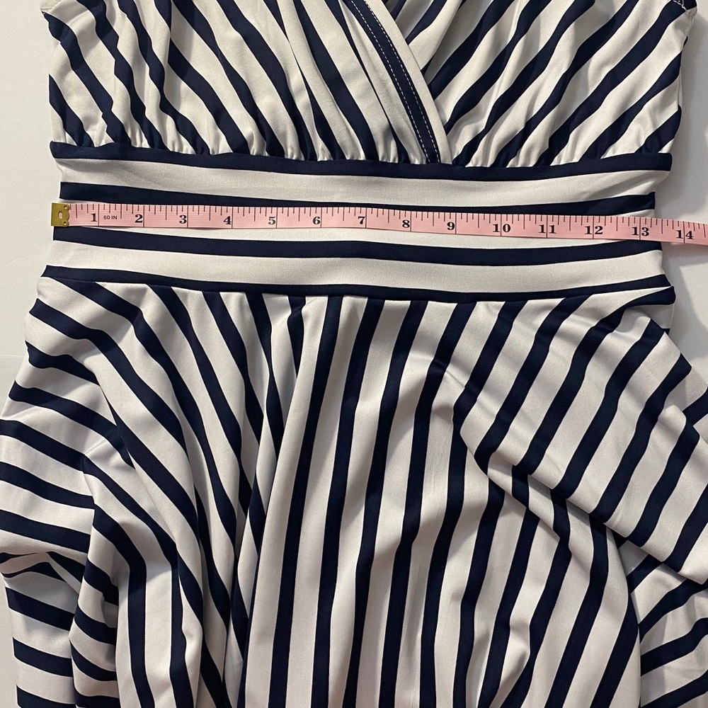Lascana | Striped V-Neck Dress - Picture 13 of 14